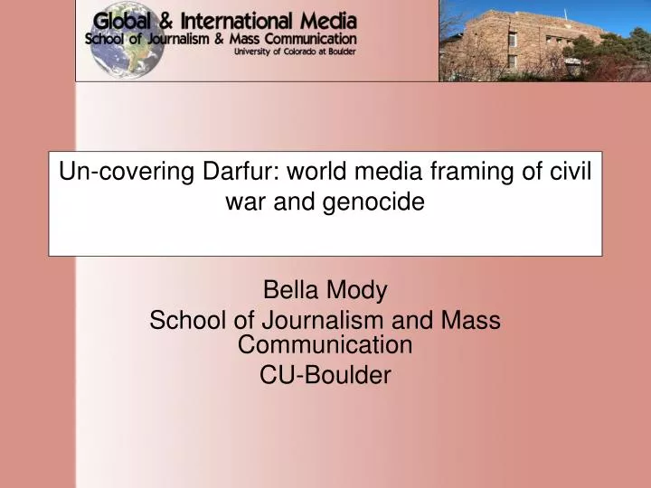 un covering darfur world media framing of civil war and genocide