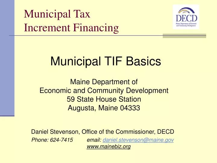 municipal tax increment financing