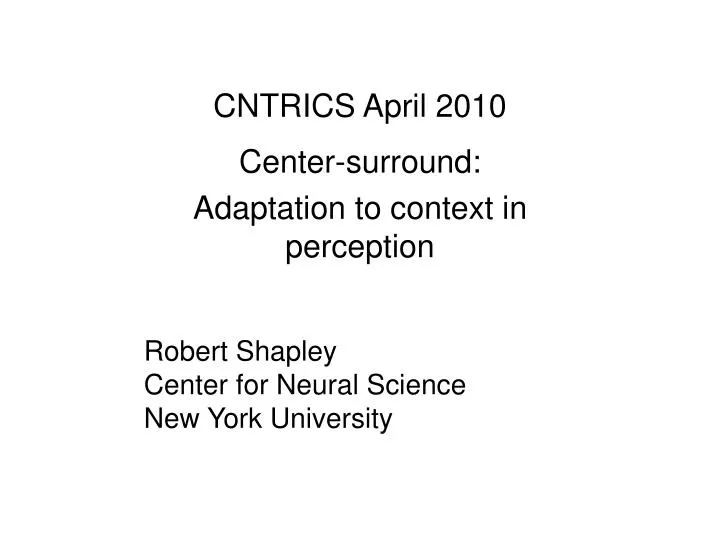 cntrics april 2010