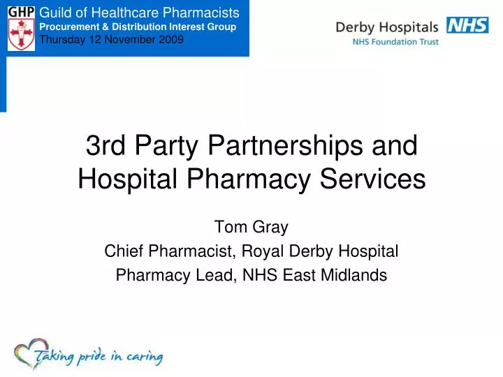 3 rd party partnerships and hospital pharmacy services