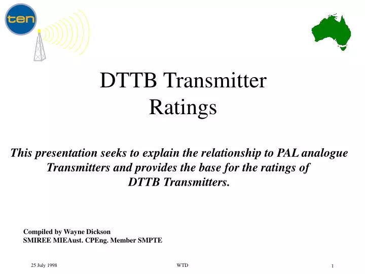dttb transmitter ratings