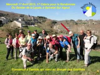 Mercredi 17 Avril 2013, 17 Cabris pour la Randonnée Du Sentier de la Lauze, à Salvetat Sur Agout