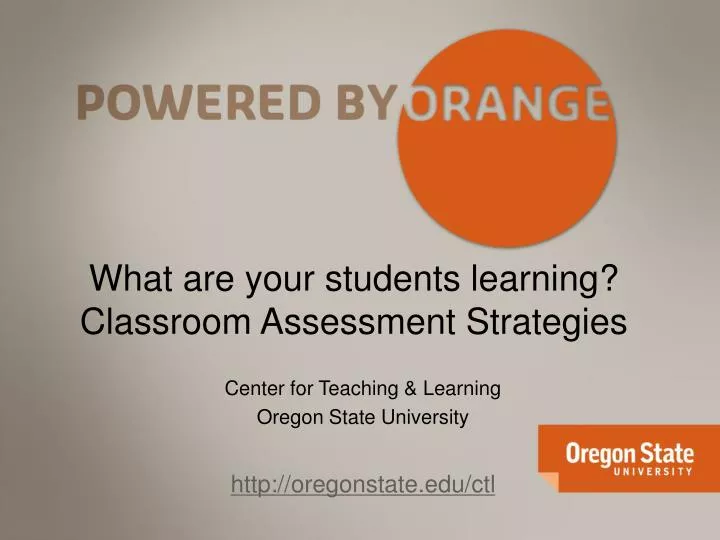 what are your students learning classroom assessment strategies