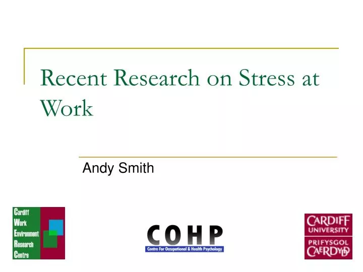 recent research on stress at work