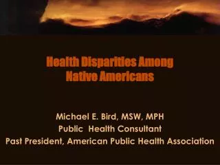 Health Disparities Among Native Americans