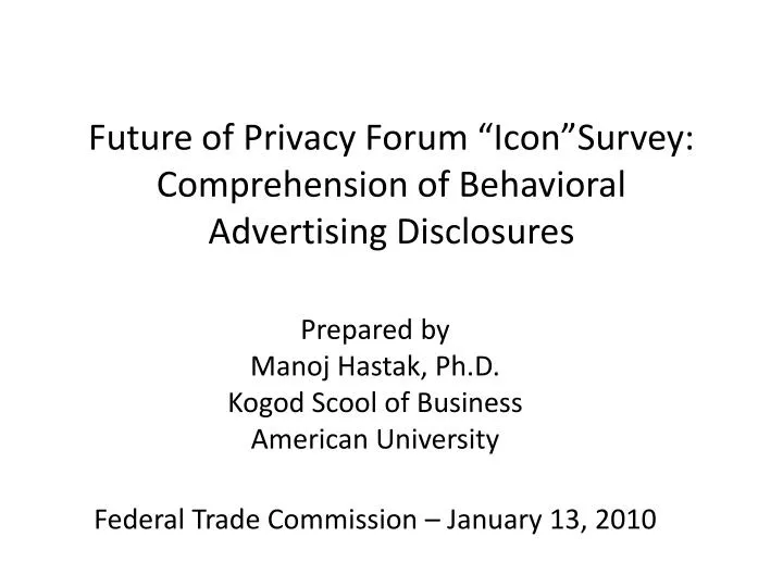 future of privacy forum icon survey comprehension of behavioral advertising disclosures