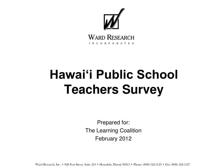 hawai i public school teachers survey
