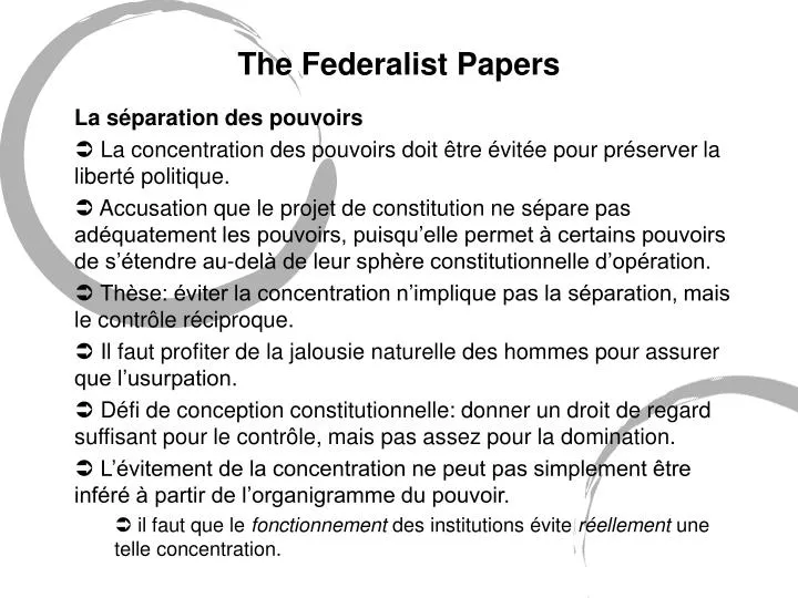 the federalist papers