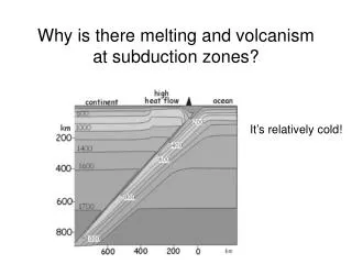 Why is there melting and volcanism at subduction zones?