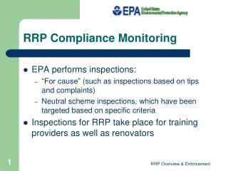 RRP Compliance Monitoring