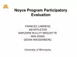 Noyce Program Participatory Evaluation - slide 1