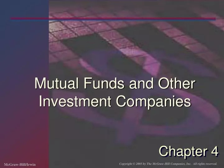 mutual funds and other investment companies