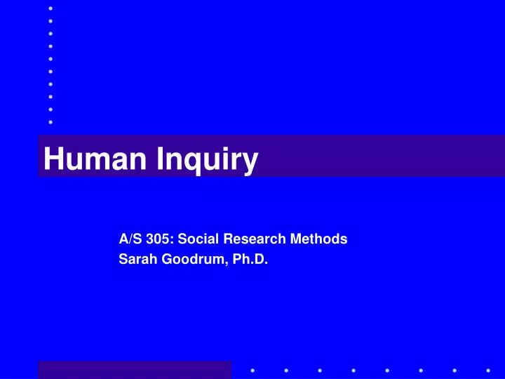 human inquiry