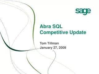 Abra SQL Competitive Update