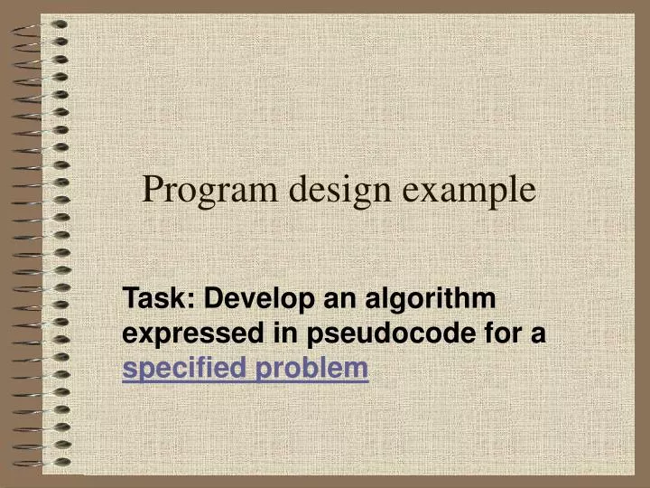 program design example