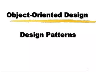 Object-Oriented Design