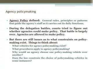 Agency policymaking