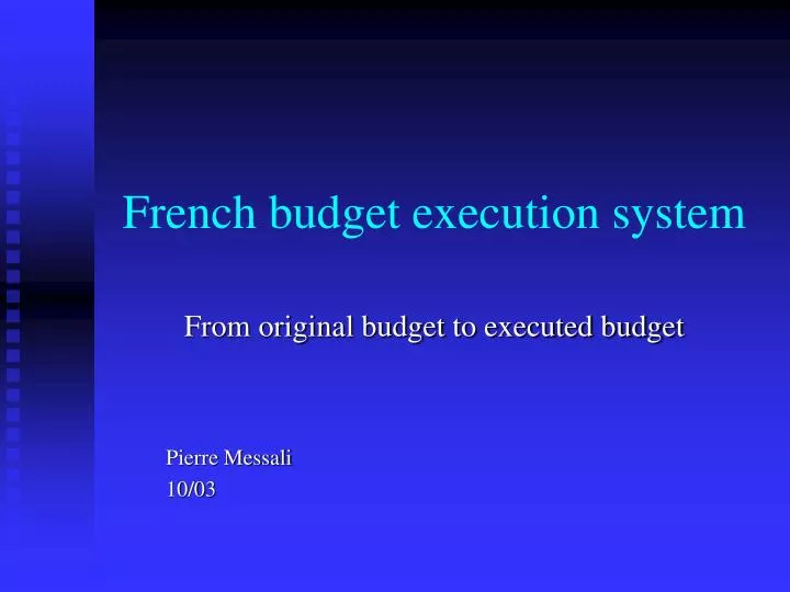 french budget execution system