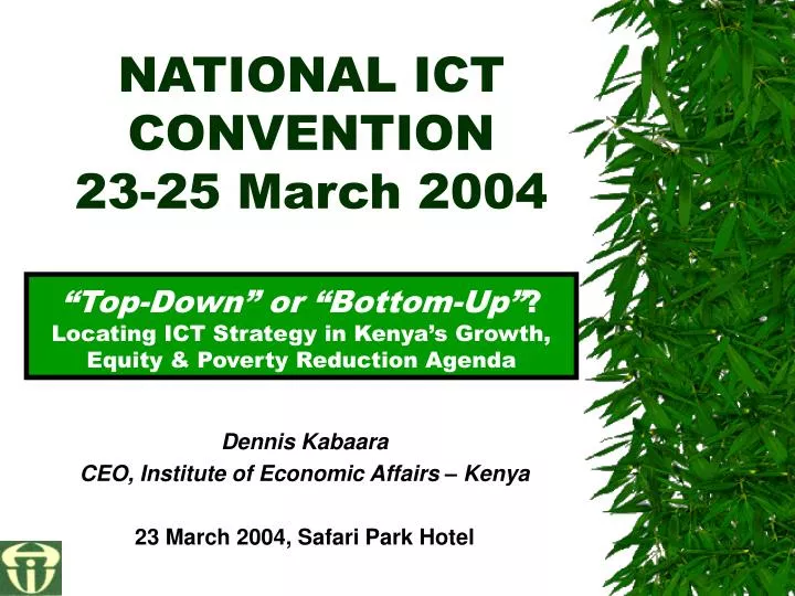 national ict convention 23 25 march 2004