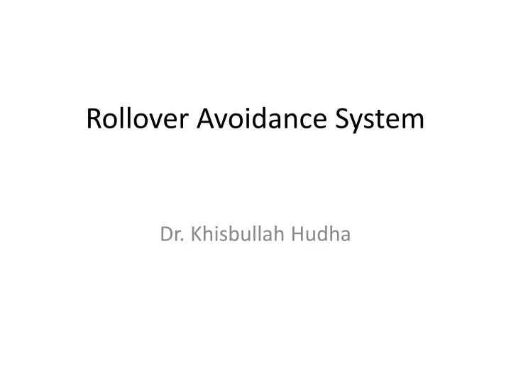 rollover avoidance system