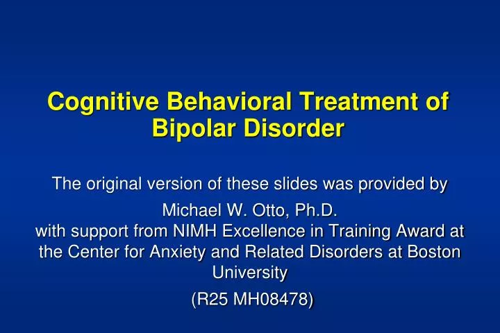 cognitive behavioral treatment of bipolar disorder