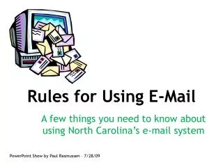 Rules for Using E-Mail