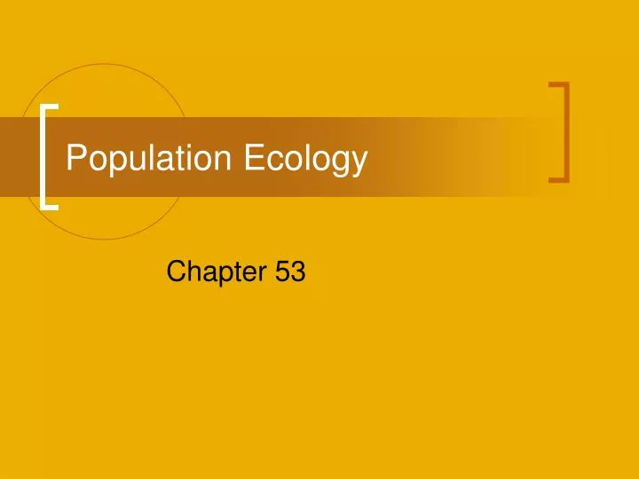 population ecology