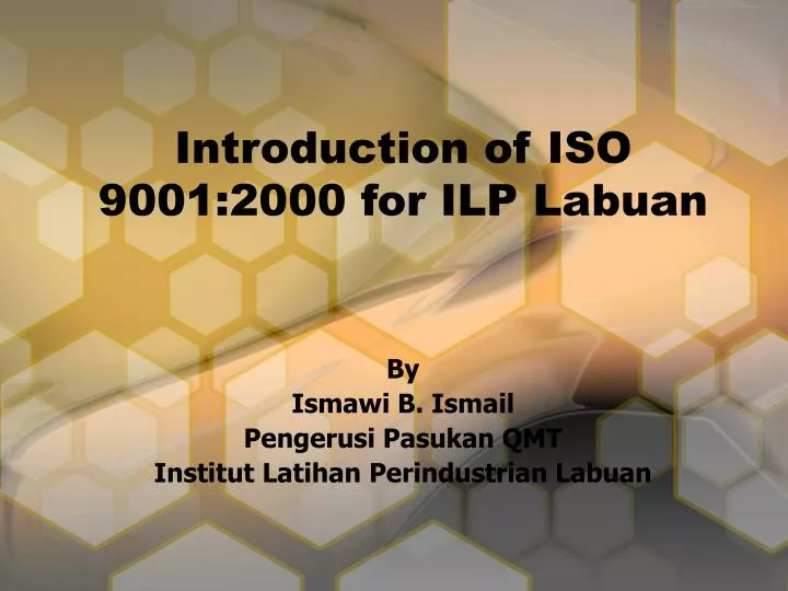 introduction of iso 9001 2000 for ilp labuan