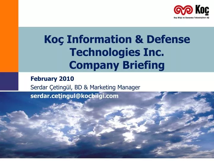 ko information defense technologies inc company briefing
