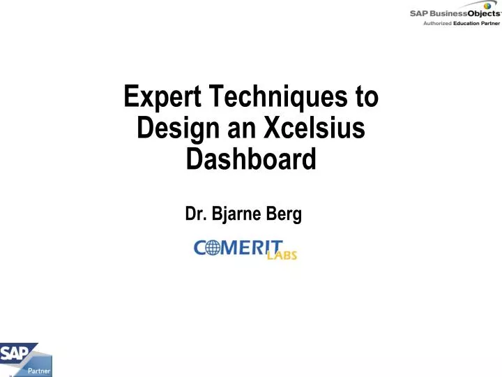 expert techniques to design an xcelsius dashboard