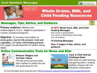 Core Nutrition Messages