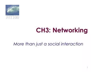 CH3: Networking