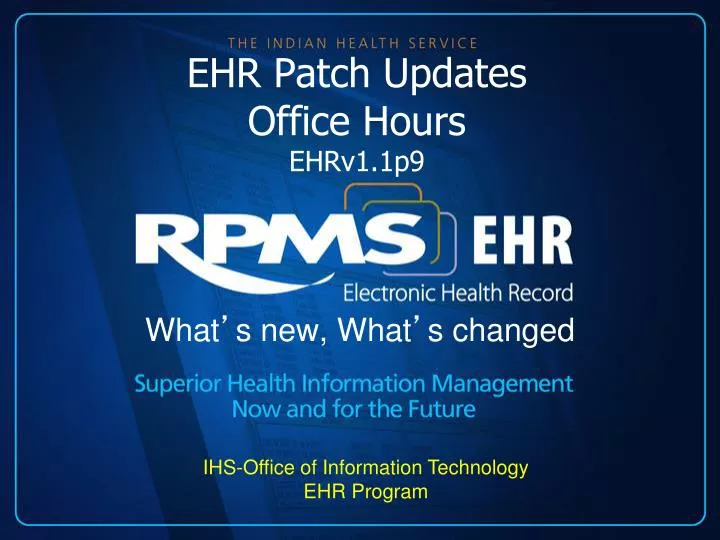 ehr patch updates office hours ehrv1 1p9
