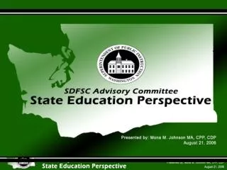 Strengths of SDFSCA State Grants Program