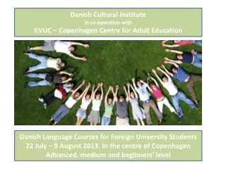Danish Language Courses for Foreign University Students