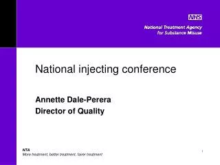 National injecting conference