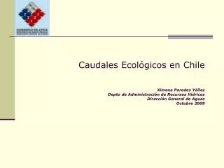 caudales ecol gicos en chile