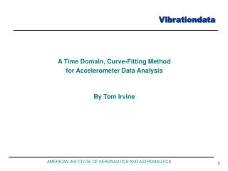 A Time Domain, Curve-Fitting Method for Accelerometer Data Analysis By Tom Irvine