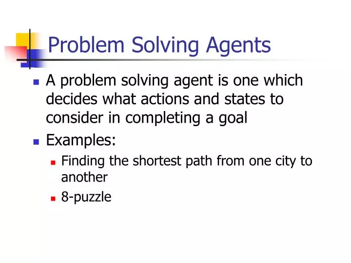 problem solving agents