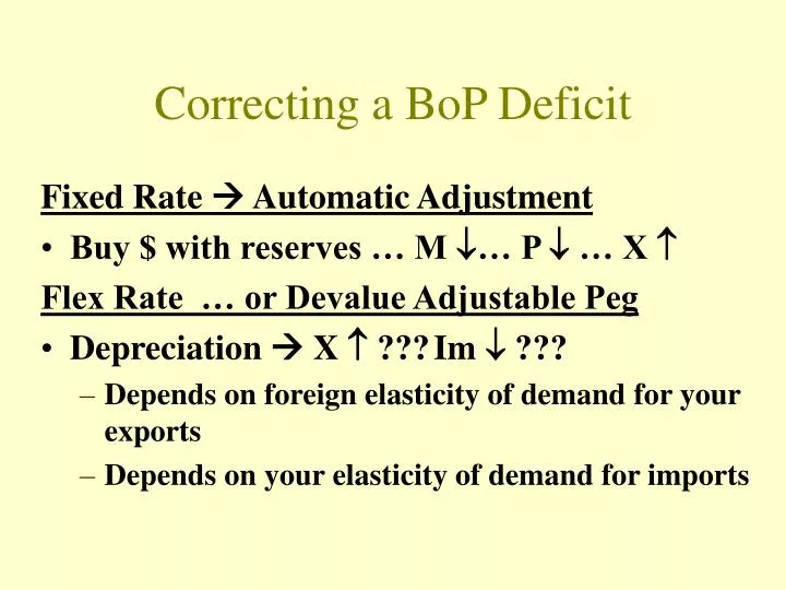 correcting a bop deficit