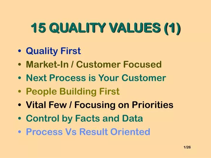 15 quality values 1