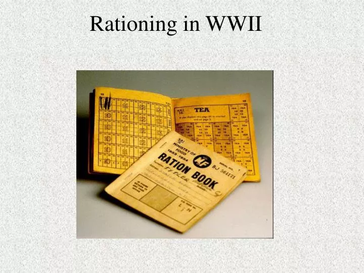 rationing in wwii