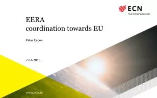 EERA coordination towards EU