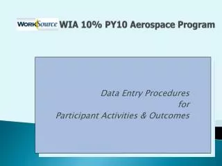 WIA 10% PY10 Aerospace Program