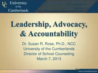 Leadership, Advocacy, &amp; Accountability