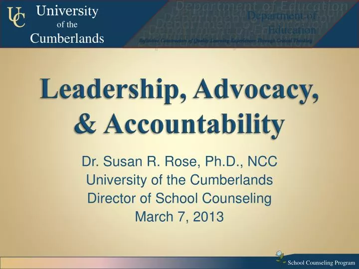 leadership advocacy accountability