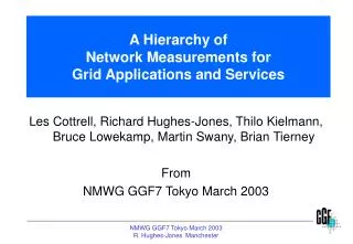 A Hierarchy of Network Measurements for Grid Applications and Services