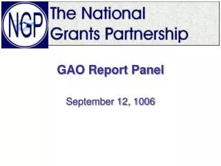 GAO Report Panel
