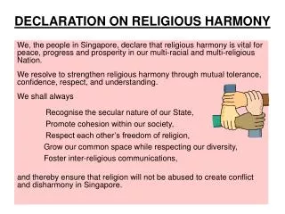 DECLARATION ON RELIGIOUS HARMONY