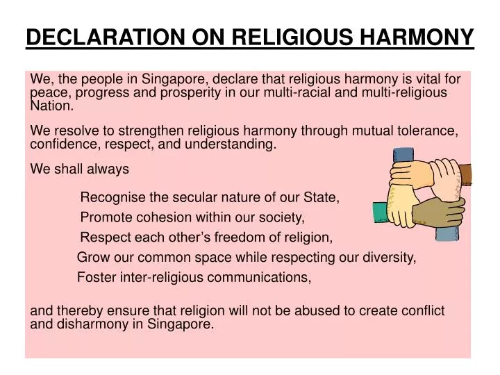 declaration on religious harmony